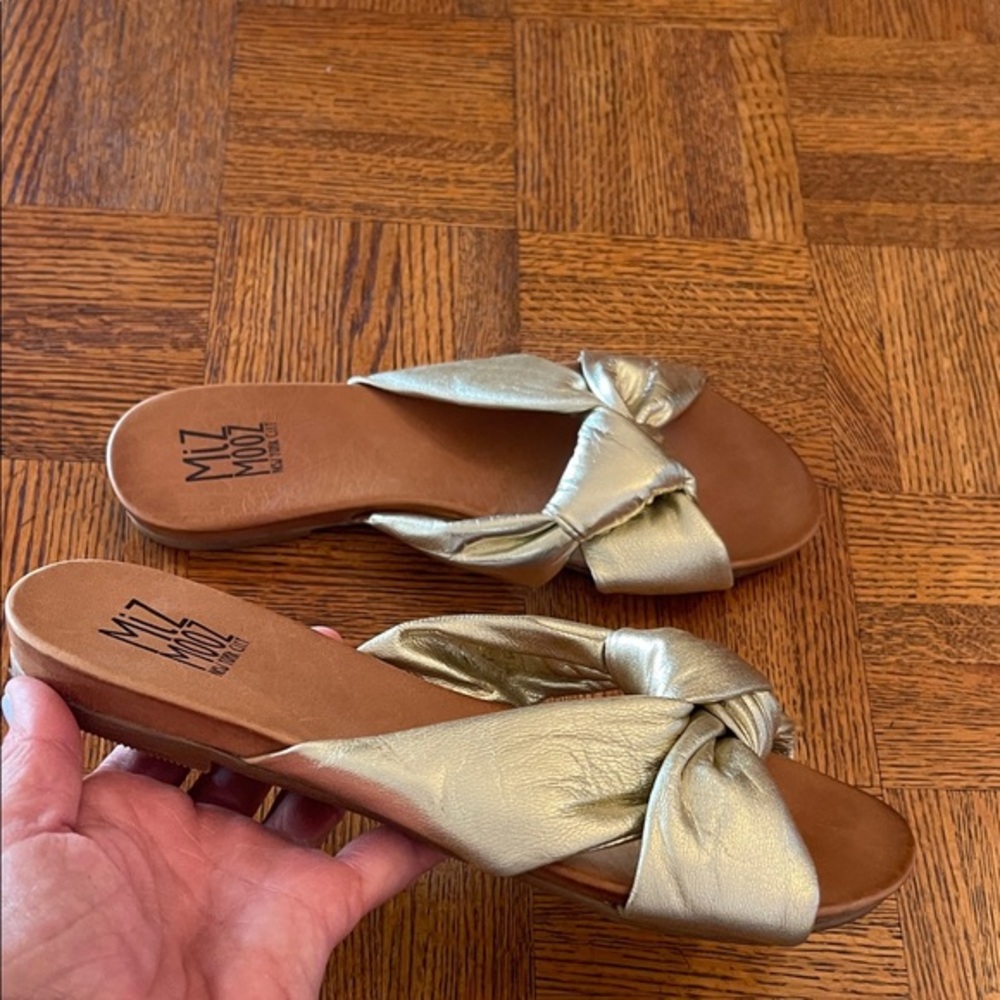 Miz Mooz Metallic Gold Women's Sandals
